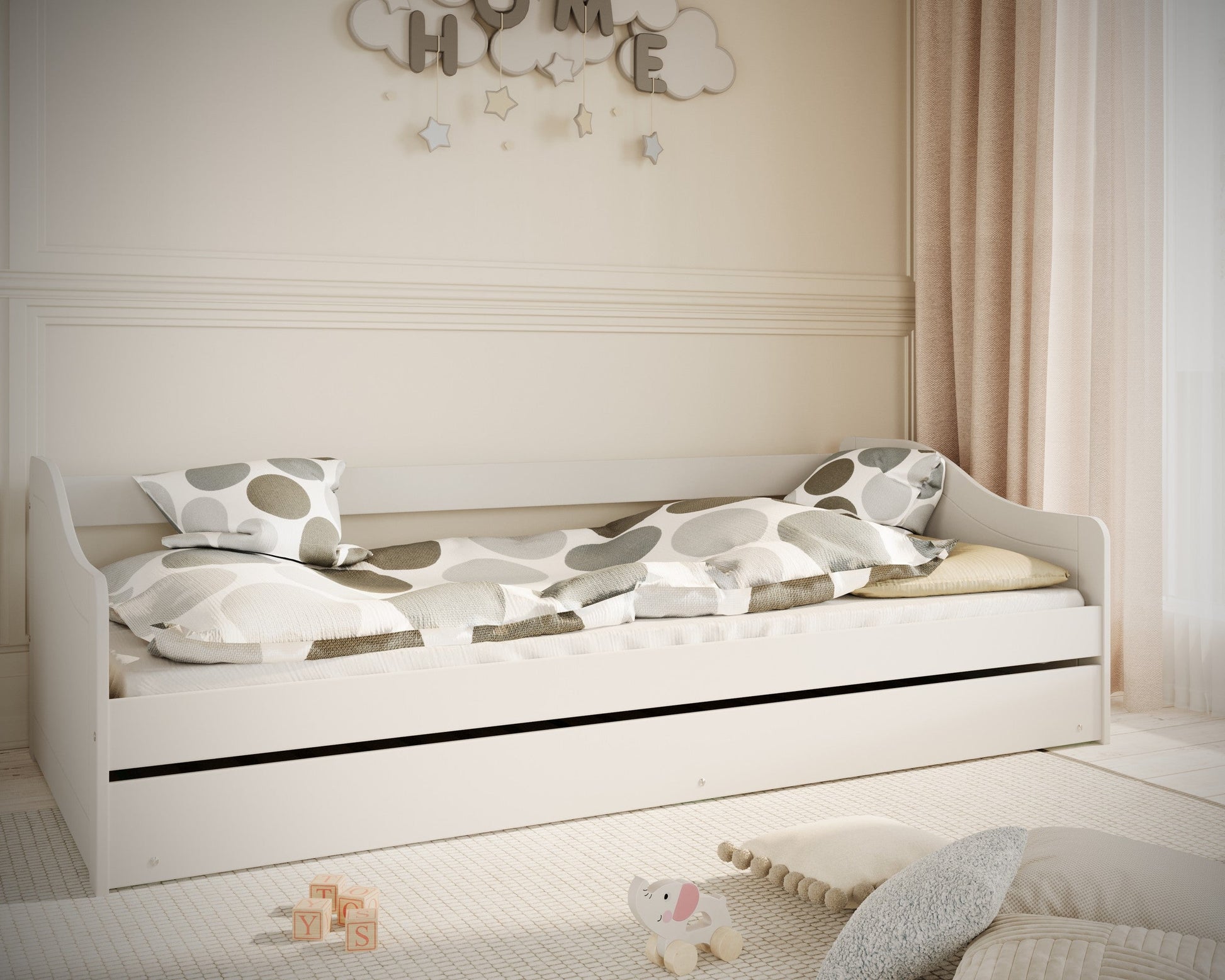 Children's Bed Blanka - White