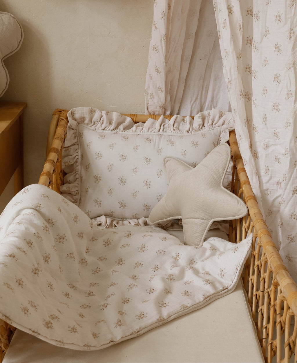 Muslin Baby Blanket + Pillow Set - Boho Flowers