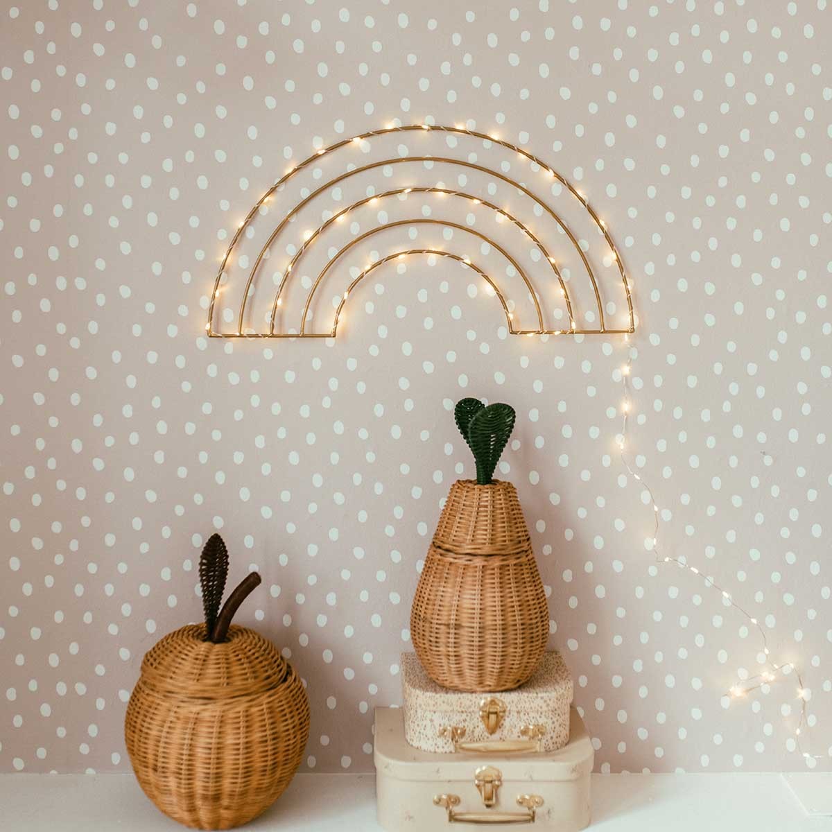 Simple Irregular Dots Wallpaper - Powder Pink And White