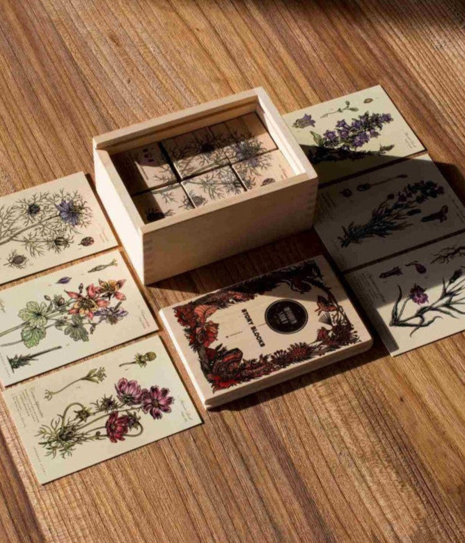 Wooden Blocks Bee Life - Honey Plants