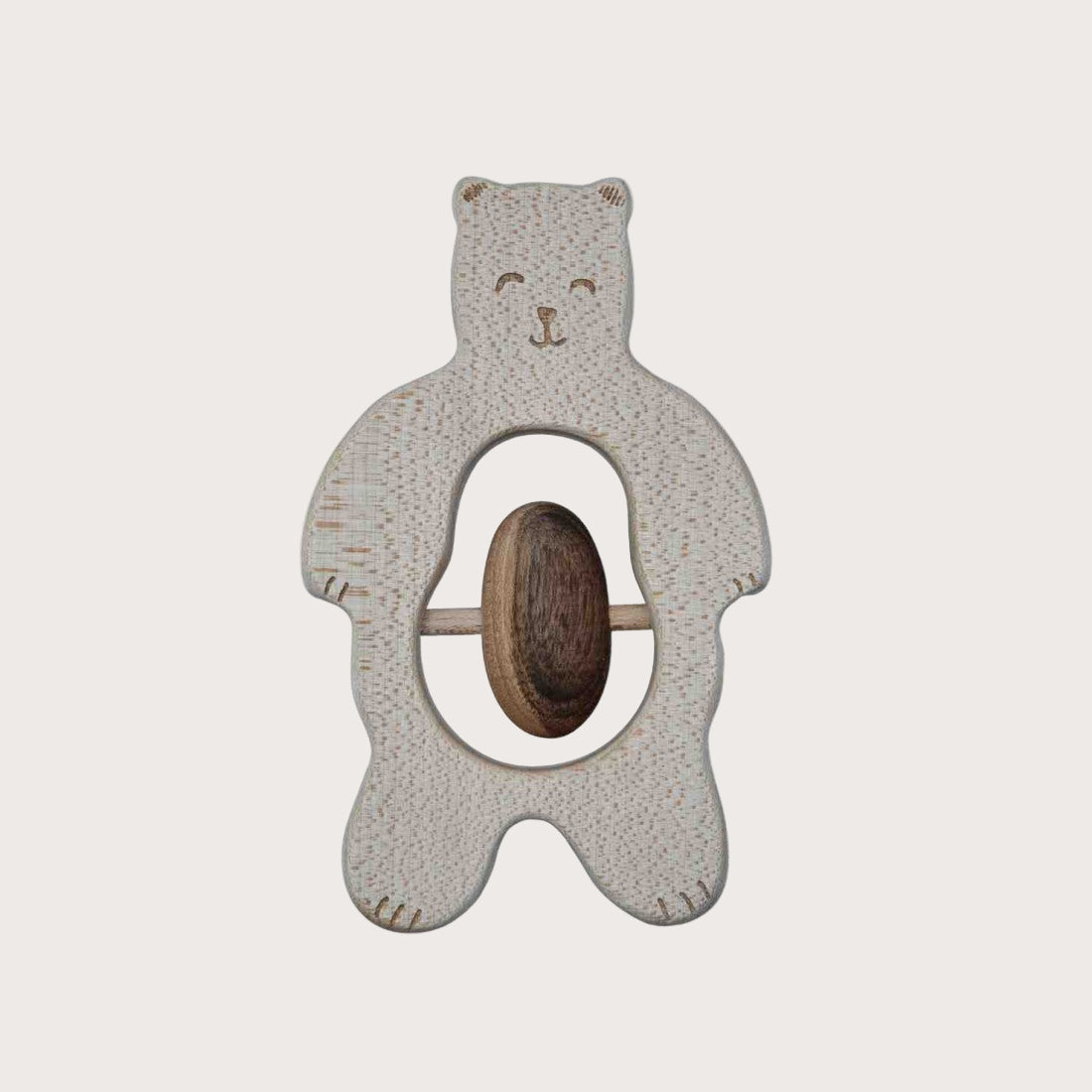 Wooden Rattle - Teddy